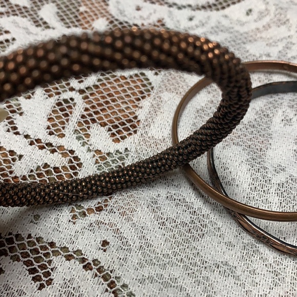 3 vintage copper bangle bracelets - Picture 6 of 17